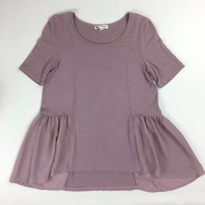 About A Girl Mauve flowy shirt
